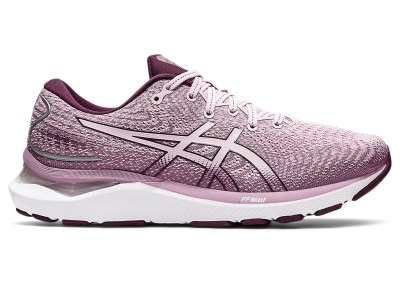 Women's Asics Gel-cumulus 24 Running Shoes Barely Rose/Deep Plum Canada | CA7602-050