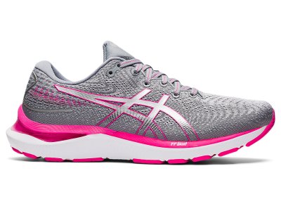 Women's Asics Gel-cumulus 24 Running Shoes Sheet Rock/Pink Glo Canada | CA9331-508