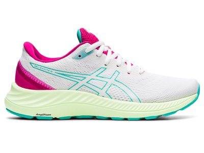 Women's Asics Gel-eXCite 8 Running Shoes White/Sea Glass Canada | CA2253-694