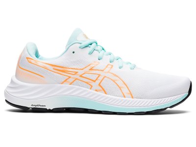 Women's Asics Gel-eXCite 9 Running Shoes White/Orange Pop Canada | CA6148-234