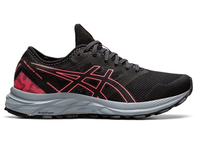 Women's Asics Gel-eXCite Trail Running Shoes Black/Blazing Coral Canada | CA8312-484