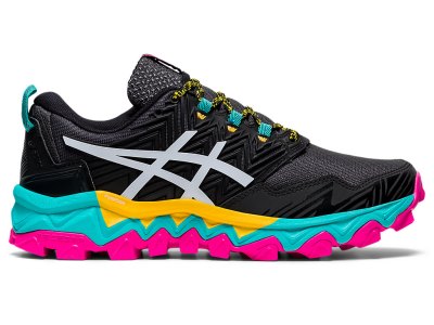 Women's Asics Gel-fujitrabuco 8 Trail Running Shoes Black/White Canada | CA1852-818