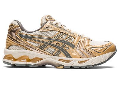 Women's Asics Gel-kayano 14 Sneakers Cream/Clay Grey Canada | CA5381-217