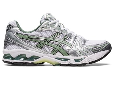 Women's Asics Gel-kayano 14 Sneakers White/Slate Grey Canada | CA3534-112