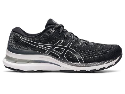 Women's Asics Gel-kayano 28 (D) Running Shoes Black/White Canada | CA2239-729