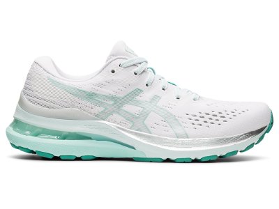 Women's Asics Gel-kayano 28 Running Shoes White/Oasis Green Canada | CA6545-567