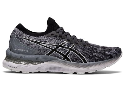 Women's Asics Gel-nimbus 23 Knit Running Shoes Sheet Rock/Black Canada | CA9030-682