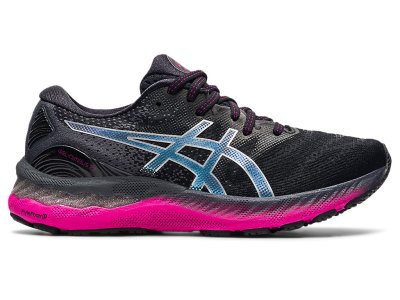 Women's Asics Gel-nimbus 23 Running Shoes Black/Pure Silver Canada | CA9843-595