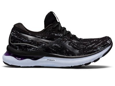 Women's Asics Gel-nimbus 24 Mk Running Shoes Black/Black Canada | CA1644-176