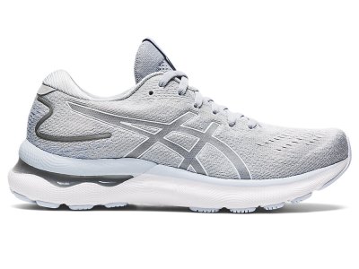 Women's Asics Gel-nimbus 24 Running Shoes Piedmont Grey/White Canada | CA2463-724