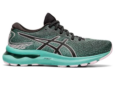 Women's Asics Gel-nimbus 24 Running Shoes Black/Barely Rose Canada | CA2621-744