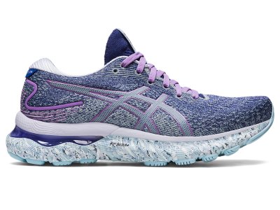 Women's Asics Gel-nimbus 24 Running Shoes Twilight Blue/White Canada | CA3124-961