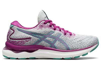 Women's Asics Gel-nimbus 24 Running Shoes Polar Shade/Sage Canada | CA3205-828