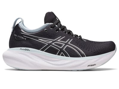 Women's Asics Gel-nimbus 25 Running Shoes Black/Reborn Blue Canada | CA3579-925