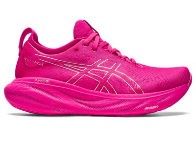 Women's Asics Gel-nimbus 25 Running Shoes Pink Rave/Pure Silver Canada | CA9669-425