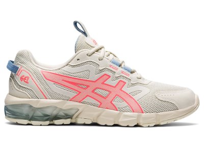 Women's Asics Gel-quantum 90 3 Sneakers Birch/Blazing Coral Canada | CA4929-684