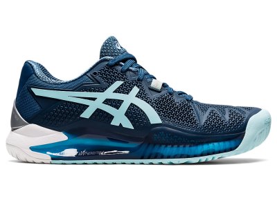 Women's Asics Gel-resolution 8 (D) Tennis Shoes Light Indigo/Clear Blue Canada | CA5031-096