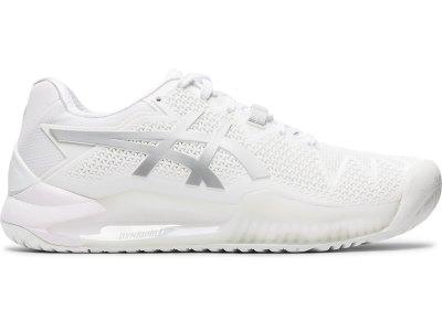 Women's Asics Gel-resolution 8 Tennis Shoes White/Pure Silver Canada | CA8607-294