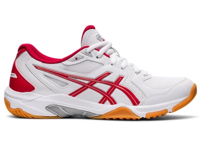 Women's Asics Gel-rocket 10 Volleyball Shoes White/Classic Red Canada | CA6215-178