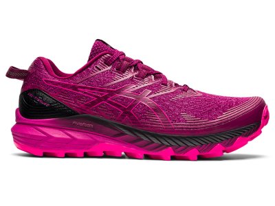 Women's Asics Gel-trabuco 10 Trail Running Shoes Dried Berry/Fuchsia Red Canada | CA0459-959