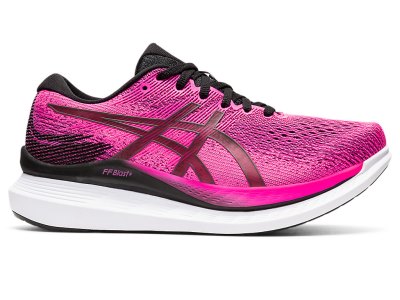 Women's Asics Glideride 3 Running Shoes Pink Glo/Black Canada | CA5739-439