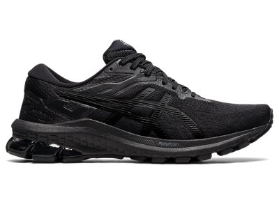 Women's Asics Gt-1000 10 (D) Running Shoes Black/Black Canada | CA2155-566