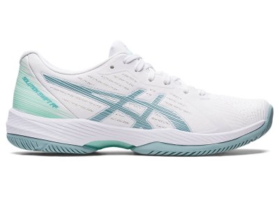 Women's Asics Solution Swift FF Tennis Shoes White/Smoke Blue Canada | CA8659-690