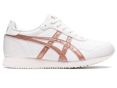 Women's Asics Tiger Runner Sneakers White/Rose Gold Canada | CA3152-430