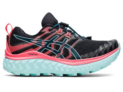 Women's Asics Trabuco Max Trail Running Shoes Black/Blazing Coral Canada | CA1613-713