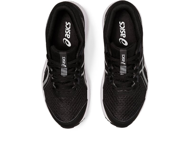 Kids' Asics Contend 8 Sports Shoes Black/White Canada | CA1139-531