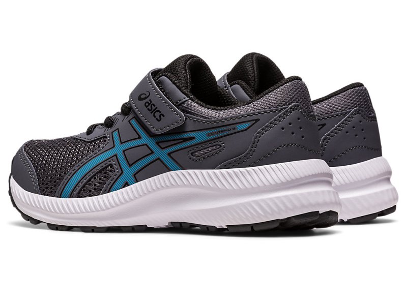 Kids' Asics Contend 8 Sports Shoes Carrier Grey/Island Blue Canada | CA6949-297