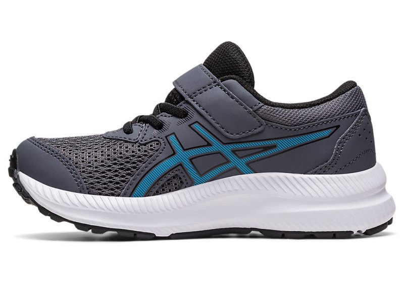 Kids' Asics Contend 8 Sports Shoes Carrier Grey/Island Blue Canada | CA6949-297