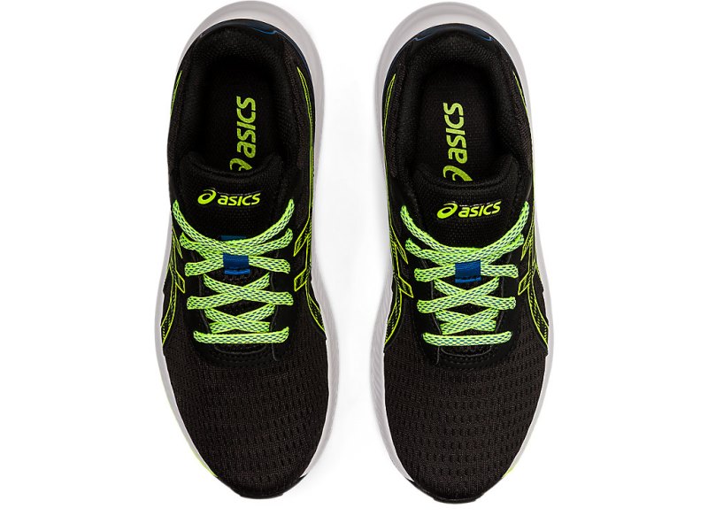 Kids' Asics Gel-eXCite 9 Sports Shoes Black/Hazard Green Canada | CA6103-527