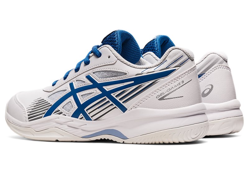 Kids' Asics Gel-game 8 Sports Shoes White/Lake Drive Canada | CA8562-719