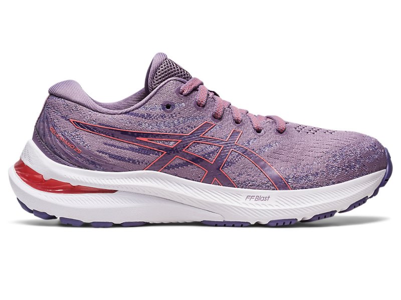 Kids\' Asics Gel-kayano 29 Sports Shoes Violet Quartz/Papaya Canada | CA2774-556