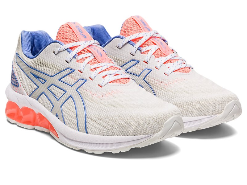 Kids' Asics Gel-quantum 180 VII Sports Shoes White/Sun Coral Canada | CA1029-945