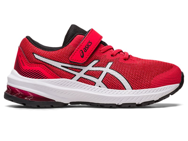 Kids\' Asics Gt-1000 11 Sports Shoes Electric Red/White Canada | CA0983-060