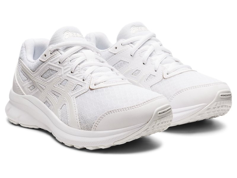 Kids' Asics Jolt 3 Running Shoes White/White Canada | CA1982-688