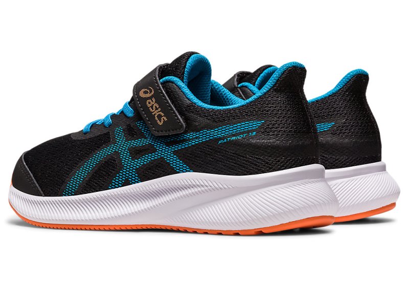 Kids' Asics Patriot 13 Sports Shoes Black/Island Blue Canada | CA9403-223