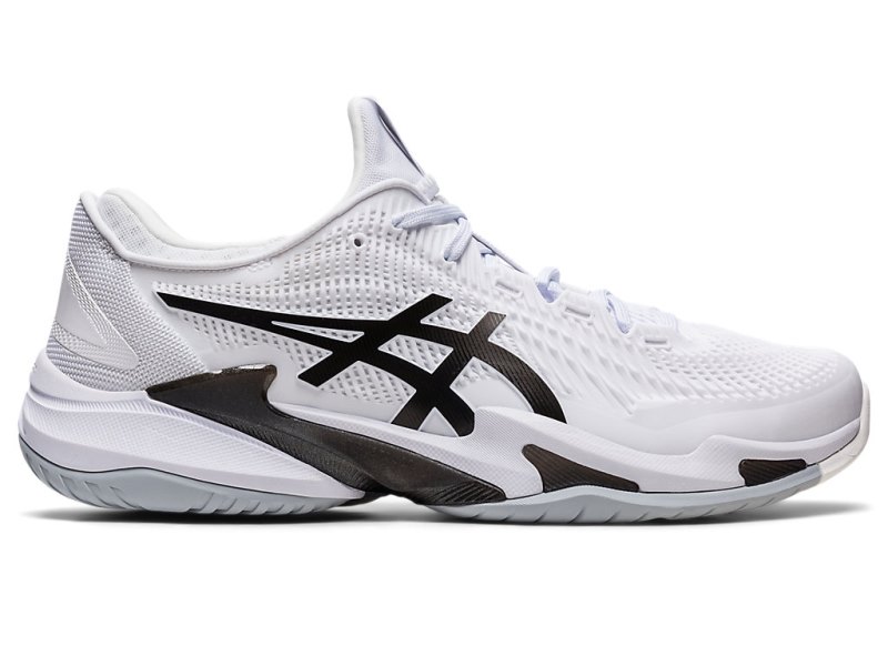 Men\'s Asics Court FF 3 Tennis Shoes White/Black Canada | CA6768-290