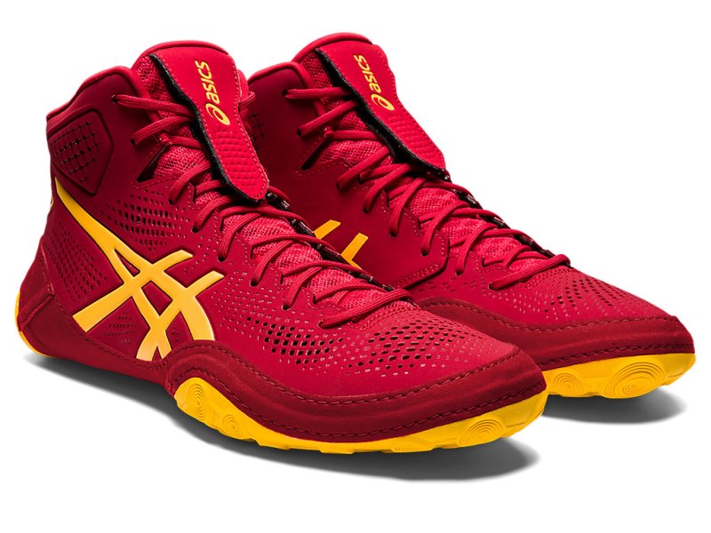 Men's Asics Dan Gable Evo 2 Wrestling Shoes Cranberry/Saffron Canada | CA0058-958