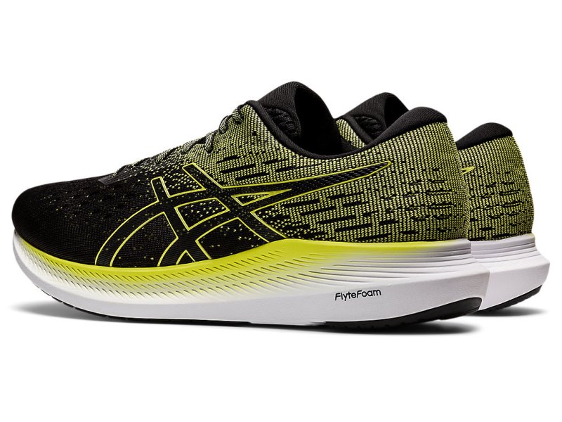 Men's Asics Evoride 2 (2E) Running Shoes Black/Glow Yellow Canada | CA6922-763