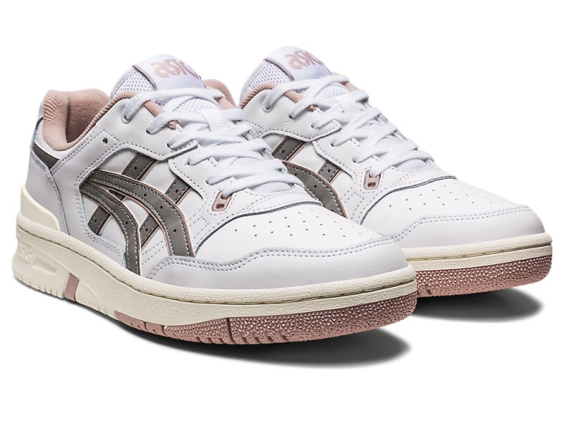 Men's Asics Ex89 Netball Shoes White/Clay Grey Canada | CA3463-234