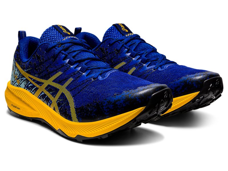 Men's Asics Fuji Lite 2 Trail Running Shoes Monaco Blue/Sunflower Canada | CA6910-655