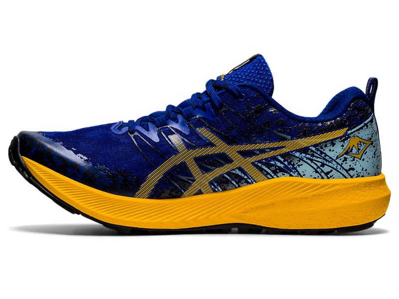 Men's Asics Fuji Lite 2 Trail Running Shoes Monaco Blue/Sunflower Canada | CA6910-655