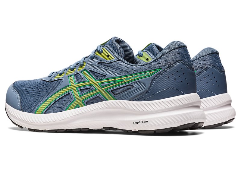 Men's Asics Gel-contend 8 Running Shoes Steel Blue/Lime Zest Canada | CA9753-877