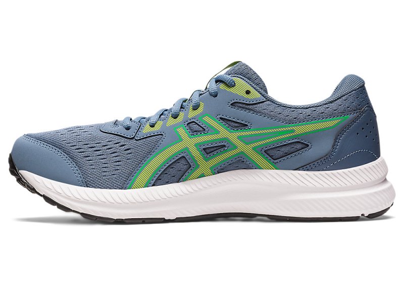 Men's Asics Gel-contend 8 Running Shoes Steel Blue/Lime Zest Canada | CA9753-877