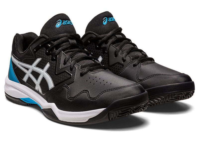 Men's Asics Gel-dedicate 7 Clay Tennis Shoes Black/Island Blue Canada | CA0815-799