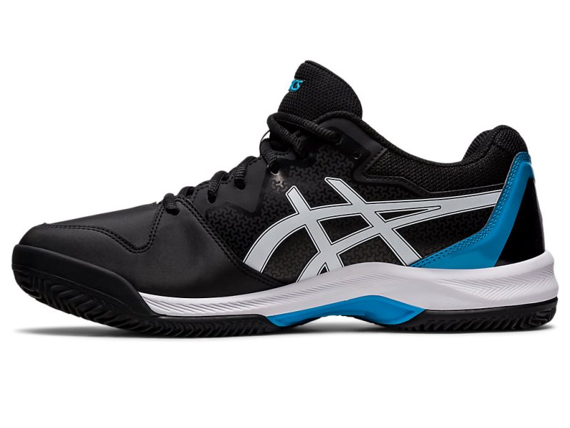 Men's Asics Gel-dedicate 7 Clay Tennis Shoes Black/Island Blue Canada | CA0815-799