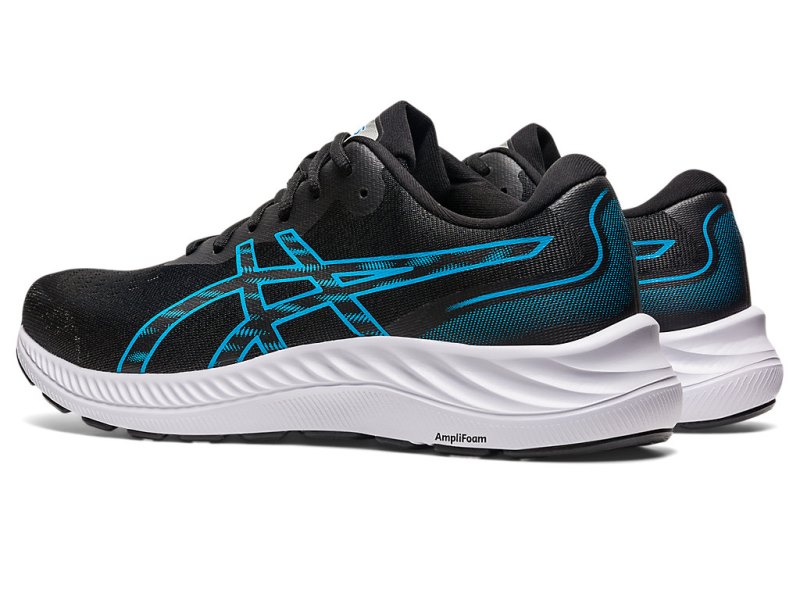 Men's Asics Gel-eXCite 9 Running Shoes Black/Island Blue Canada | CA3477-325